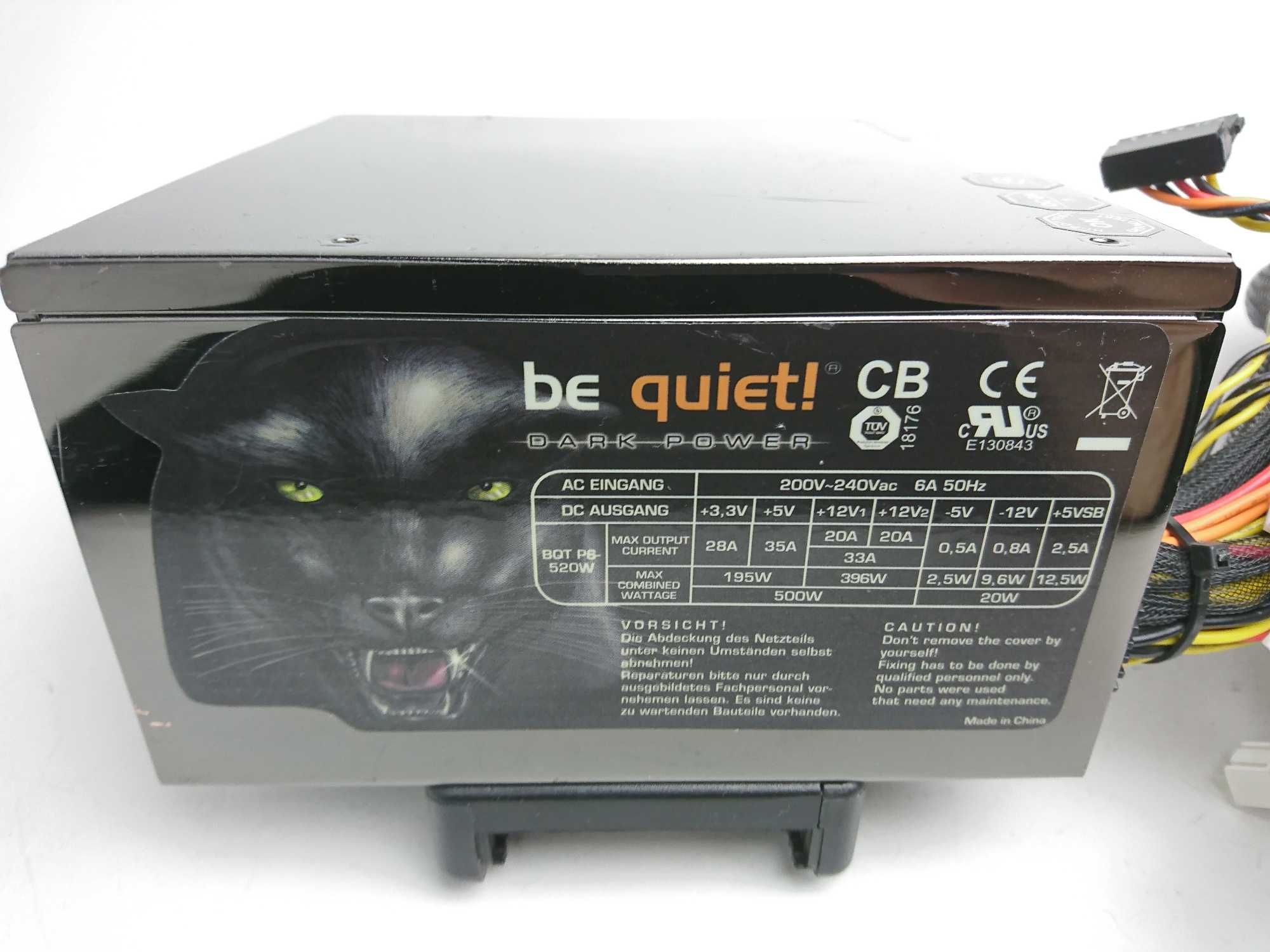 БЖ be quiet! Dark Power 520W, PCI-E 2x6pin, A-PFC, 80+, на пломбі