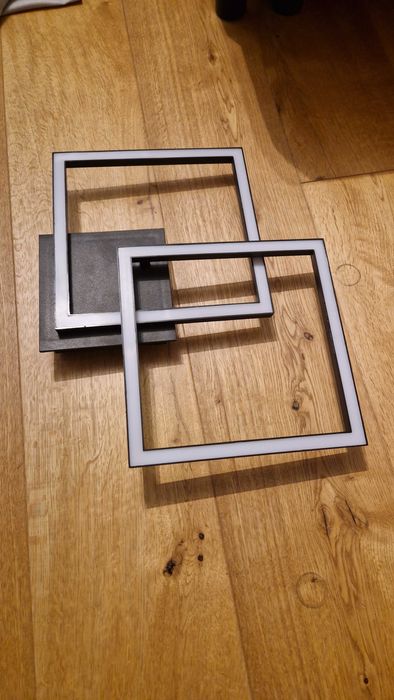 Lampa sufitowa czarna kwadraty led