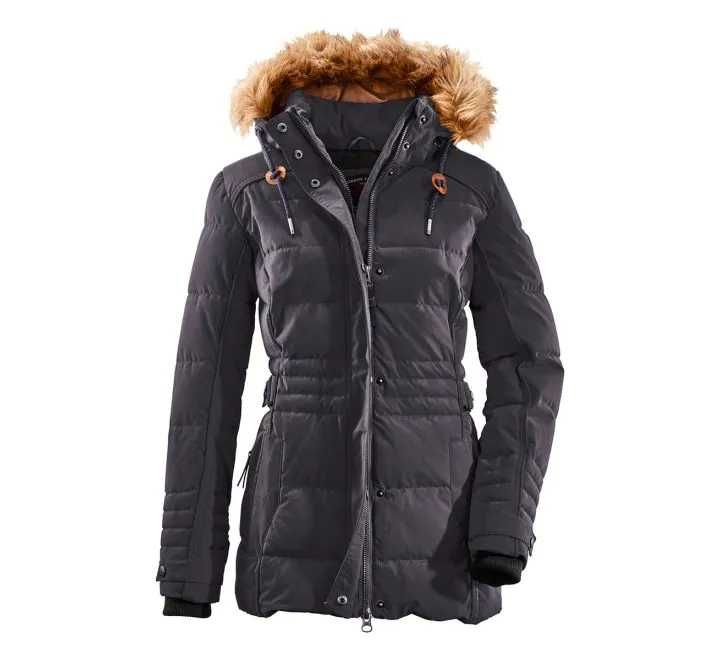 Теплая женская удлененная термо куртка парка аляска KILLTEC немецкая