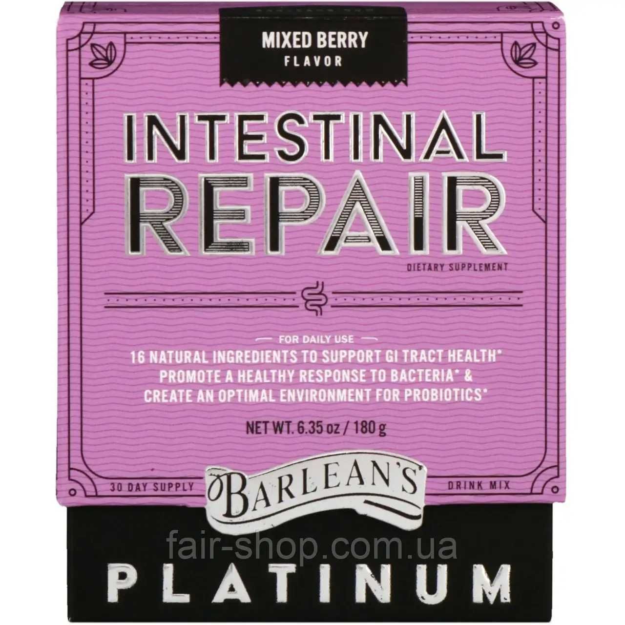 Barlean's, Platinum Intestinal Repair, Mixed Berry Flavor (180 g)