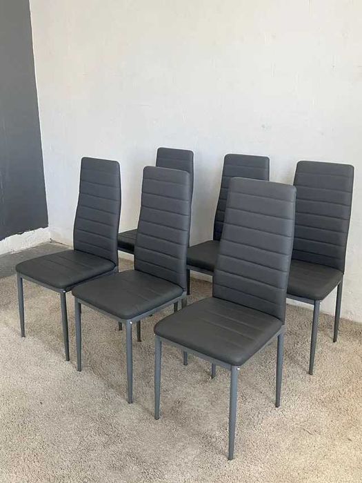 cadeiras novas cinza - envio grátis