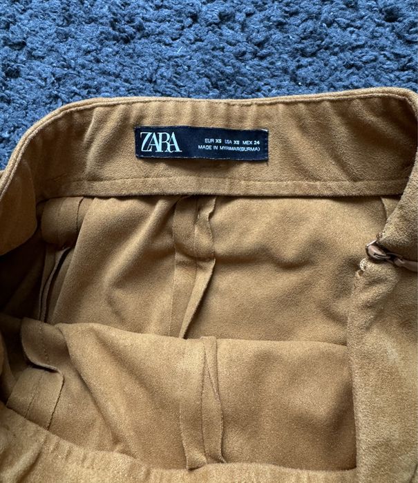 Спідниця Zara розмір XS-S замшева юбка