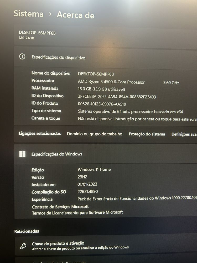 Computador Gaming NVDIA 4060 RTX Ryzen 5 4600 6-Core