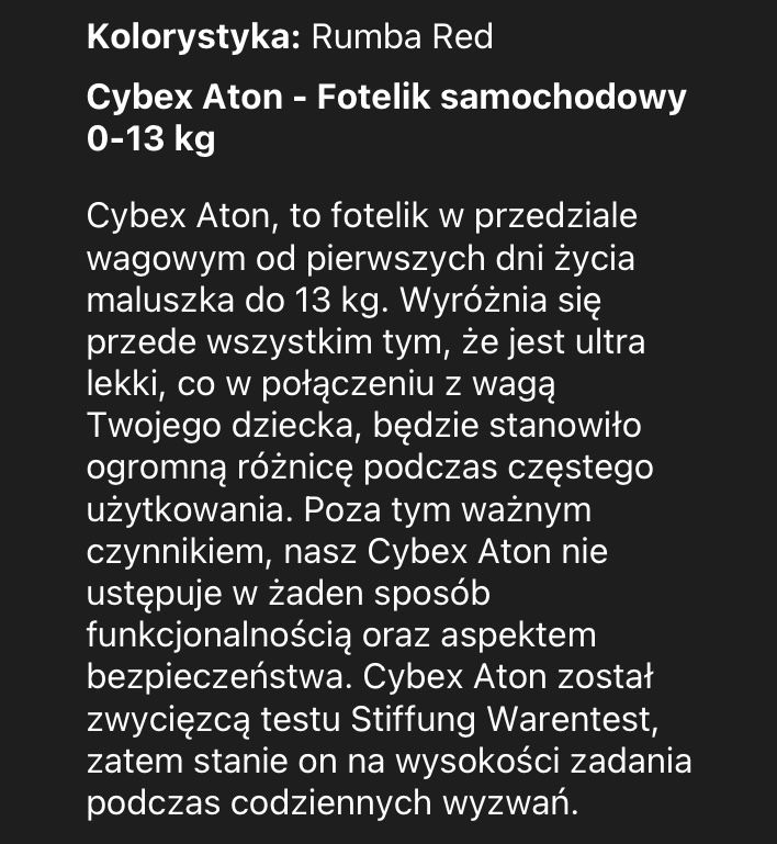 NOWY Fotelik Cybex Aton + Baza 2-FIX