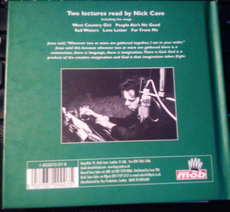 Nick Cave "The Secret Life Of The Love Song/Flesh Made Word" RARO