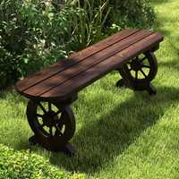 NOWA*wysyłka solidna ławka drewniana do ogrodu z oparciem na taras ba