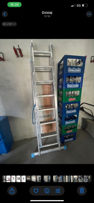 MacAllister 3x7 drabina aluminiowa wielofunkcyjna 150 kg