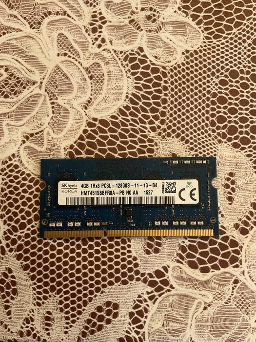 Ram 4GB 1Rx8 PC3L -12800S- 11-13-B4