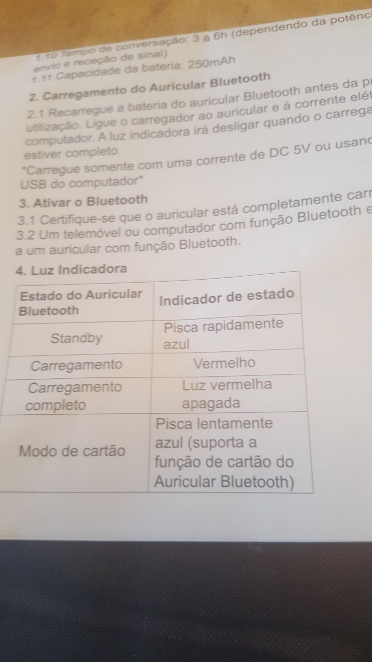 Auscultadores Bluetooth Azul  Novos