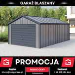 Garaż blaszany blacha NA RĄBEK pionowa garaz 4x5m brama uchylna NOWOSĆ