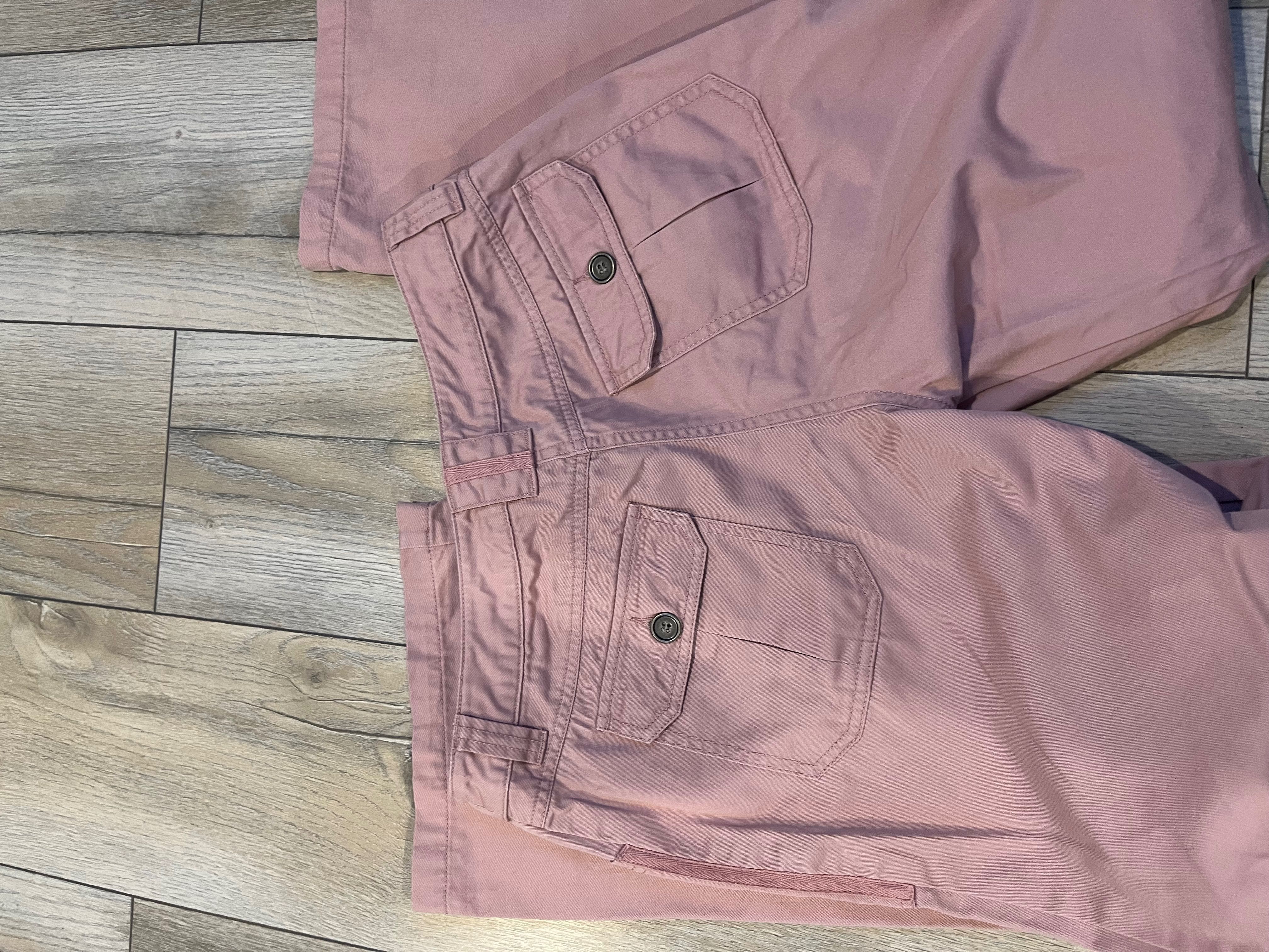 spodnie cargo różowe S-M