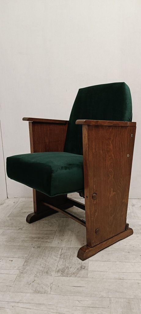 fotel kinowy pojedynczy lata 70-te vintage design