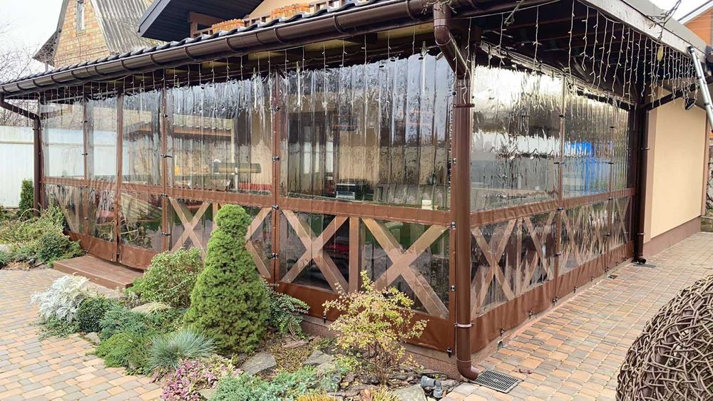 М'які вікна-штори з тканини ПВХ