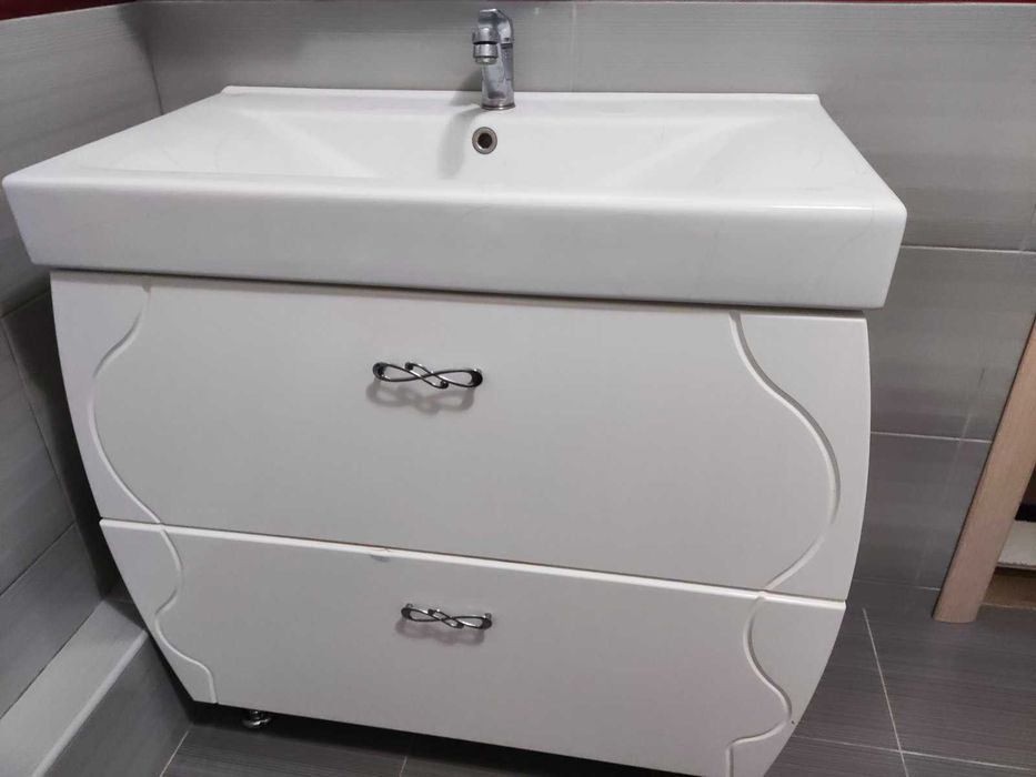 Тумба підлогова + тумба підвісна + змішувач + сифон (б/к)