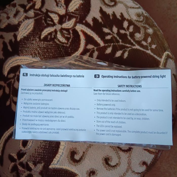 Lampki piękne sople lodu.Nowe.