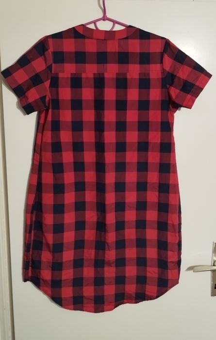 Стильное Платье-Рубашка MANAKA (3XL) - Красная Клетка!