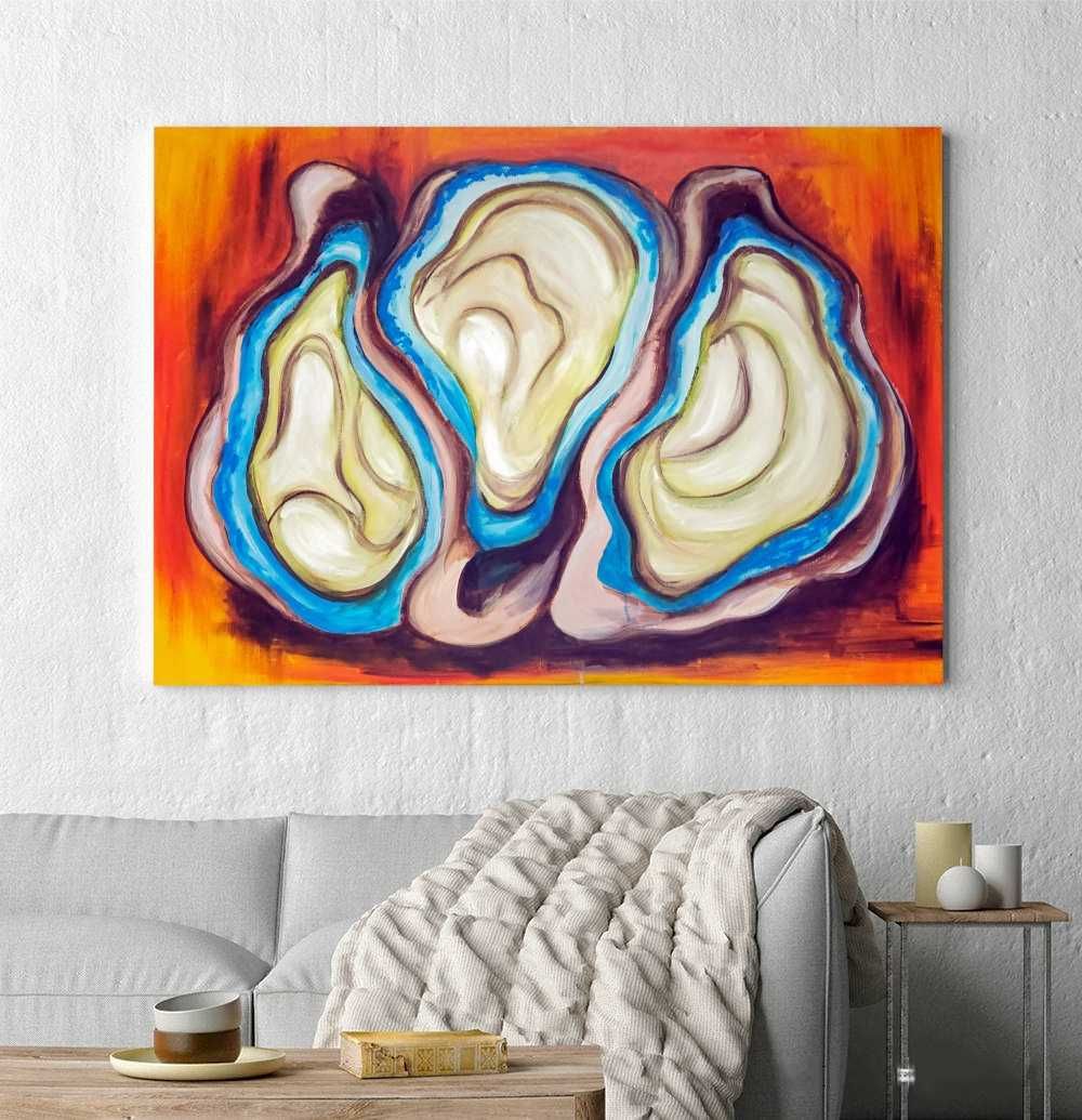 Formas abstratas de ostras 80 × 100 cm