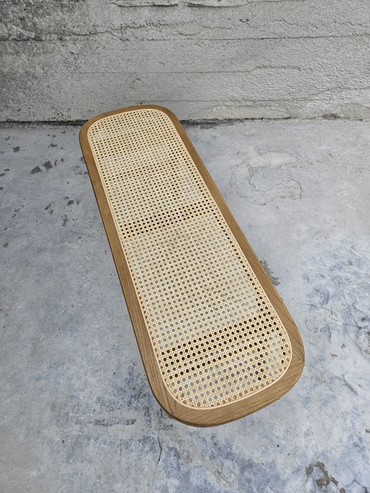 Ławka do przedpokoju ratanowa boho retro