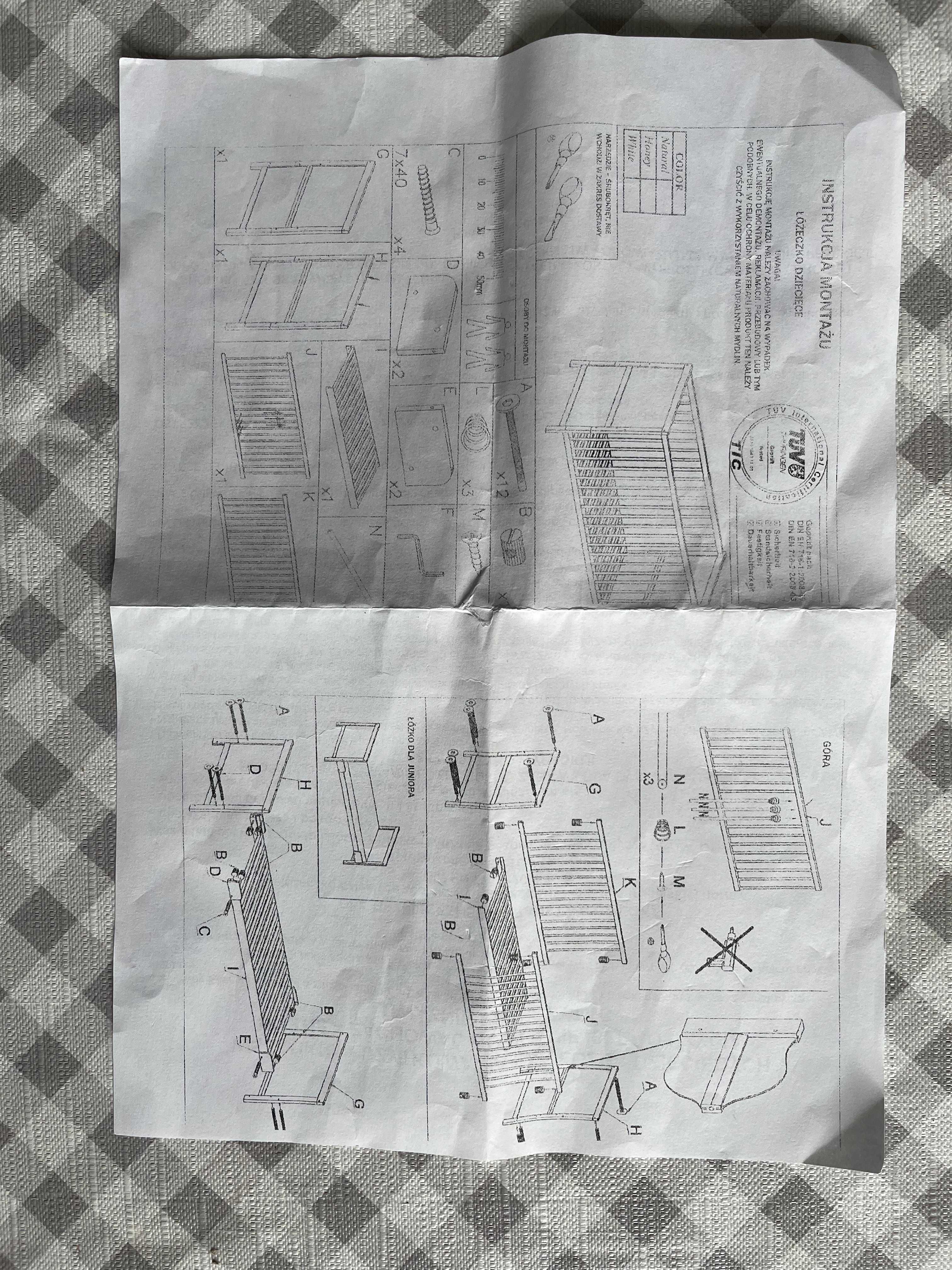 Łóżeczko niemowlęce i dziecięce 3w1 140x70 cm do 5-6 roku życia