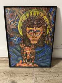 Obraz John Lennon z pieskiem autorstwa Marka Krauss
