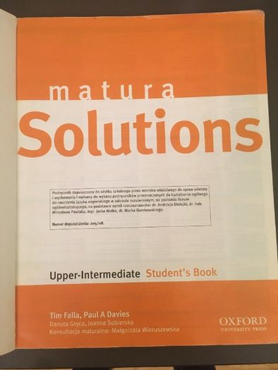 Matura Solutions Upper-Intermediate Student's Book