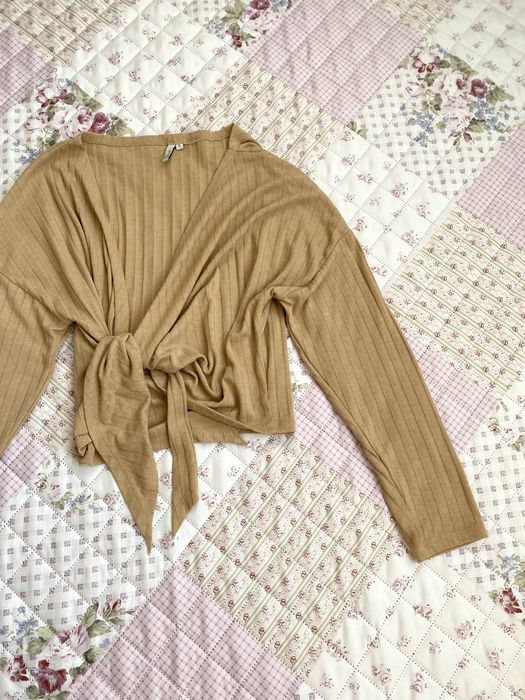Wiązana bluzka na długi rękaw S 36 M 38 NLY basic