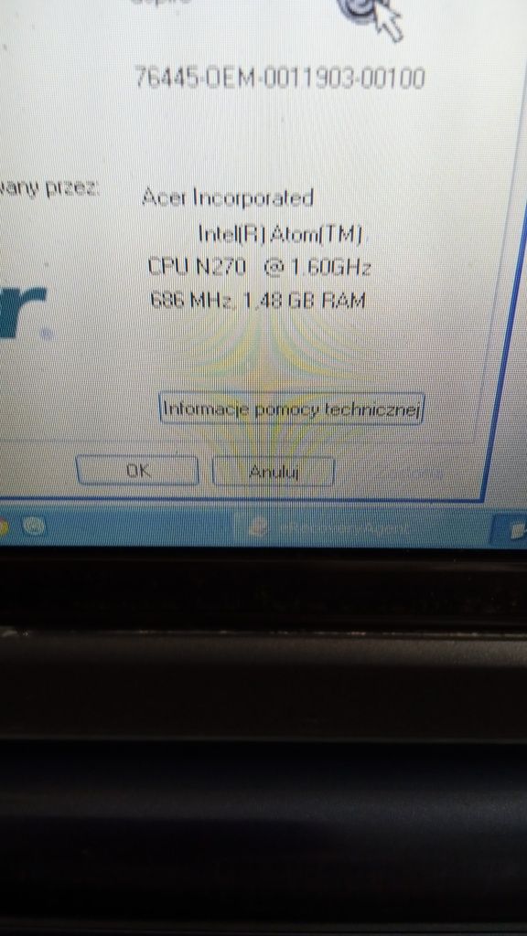 Notebook Acer Aspire One