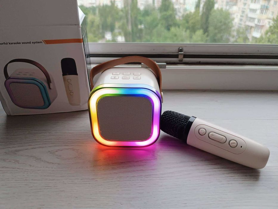 Караоке Бездротова колонка з 1  чи 2 мікрофонами с RGB підсвіткою НОВЕ