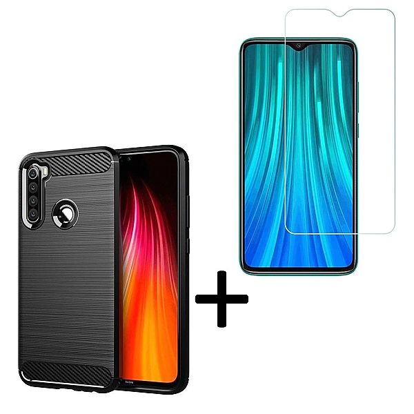 Etui pancerne + szkło do Xiaomi Redmi Note 8 / 8t czarny