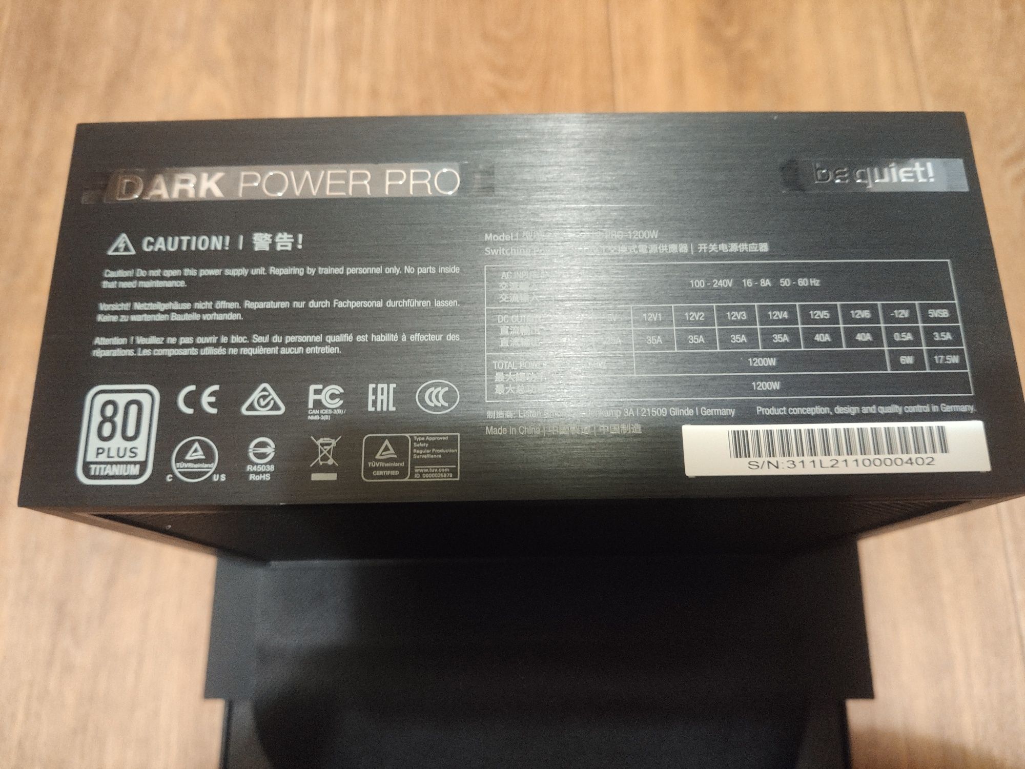 Нове! Блок живлення Be Quiet! Dark Power Pro 12 1200W (BN311)