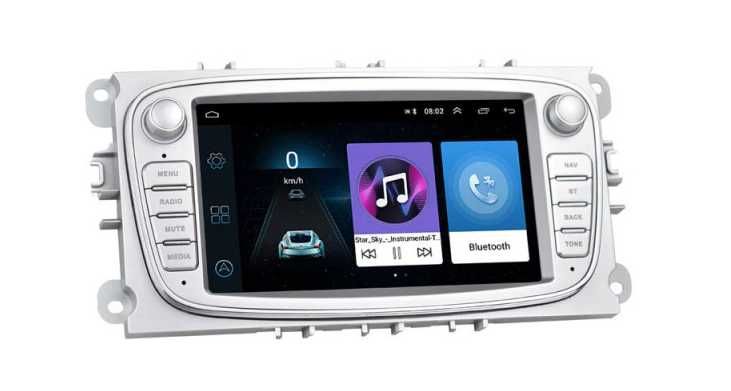 Uniwersalne Radio samochodowe M100 silver FordFocus S-Max Mondeo C-Max