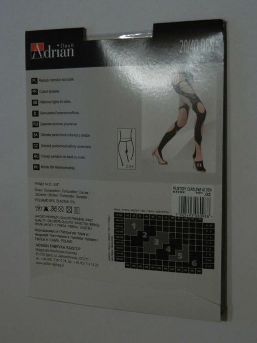 Rajstopy Adrian Caroline zmysłowe całe 20/40 Den promocja