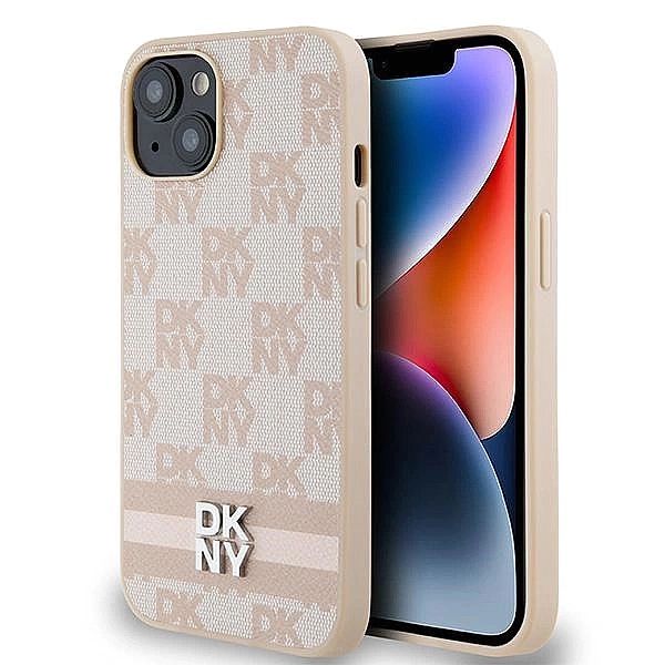 Etui DKNY Leather Checkered Mono Pattern & Printed Stripes na iPhone 1