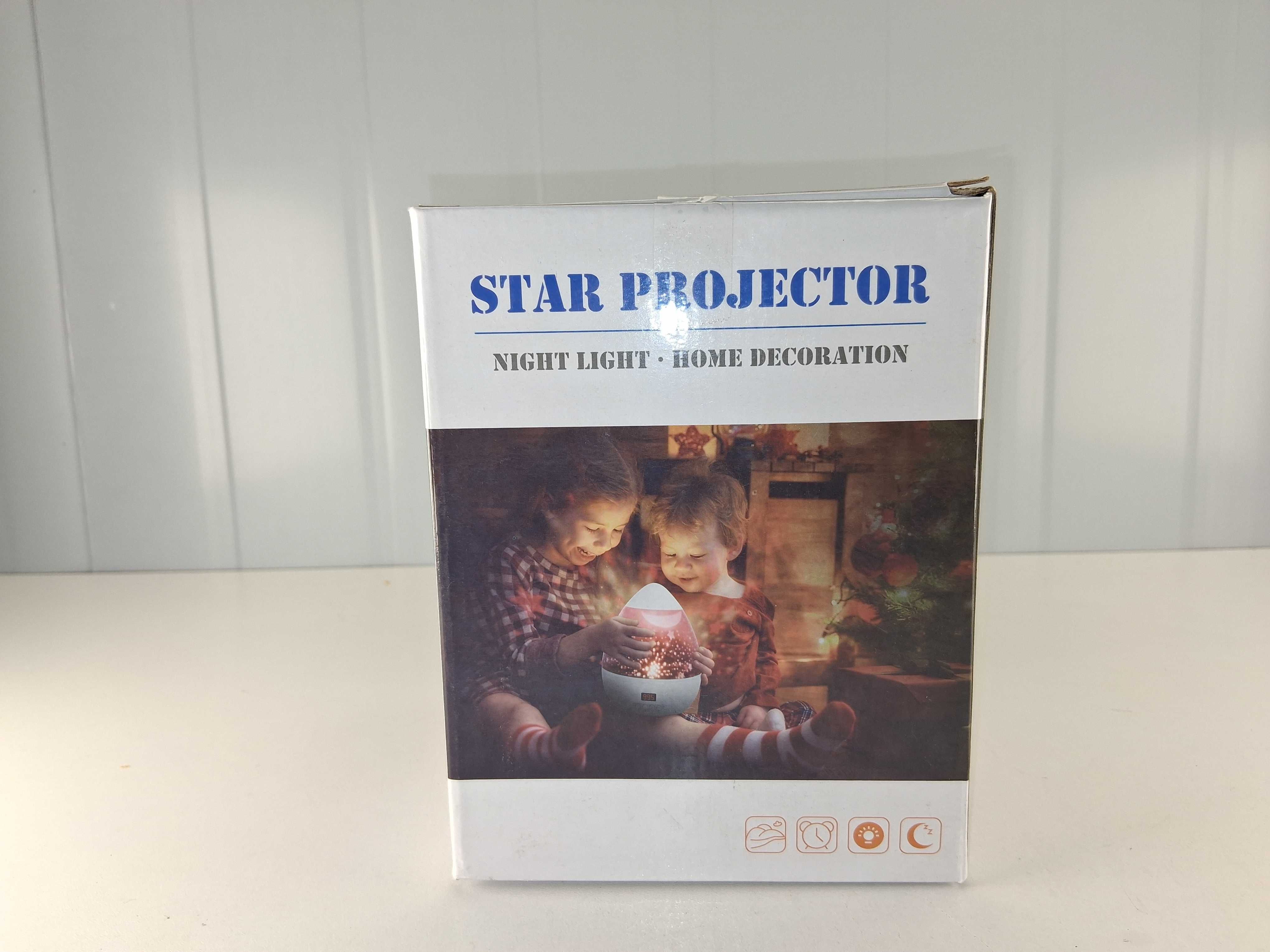 H193 Projektor Gwiazd Lampka Nocna Dekoracja Timer do Pokoju