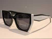 *PRADA damskie nowe polaryzacyjne okulary biało czarne filtr uv 400