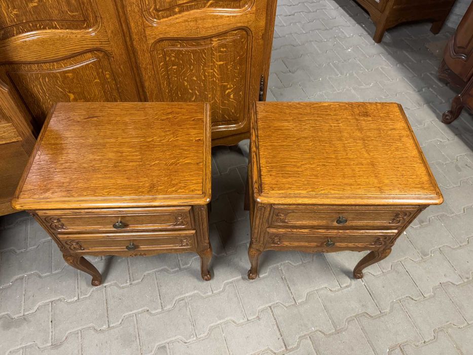 Sypialnia Ludwik szafa pięciodrzwiowa komoda łóżko szafki nocne zestaw