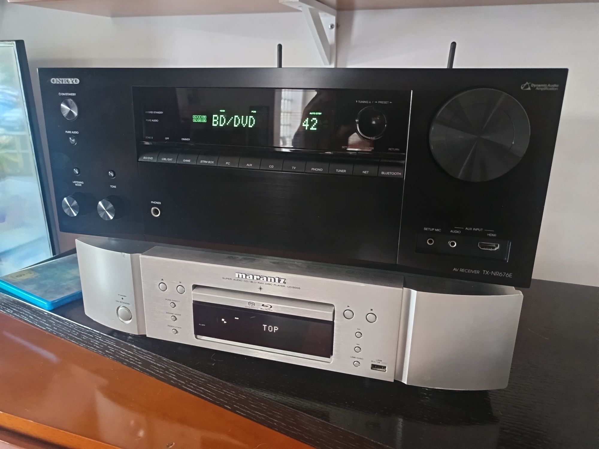 Amplificador AV ONKYO TX NR 676 completo com todos os acessórios