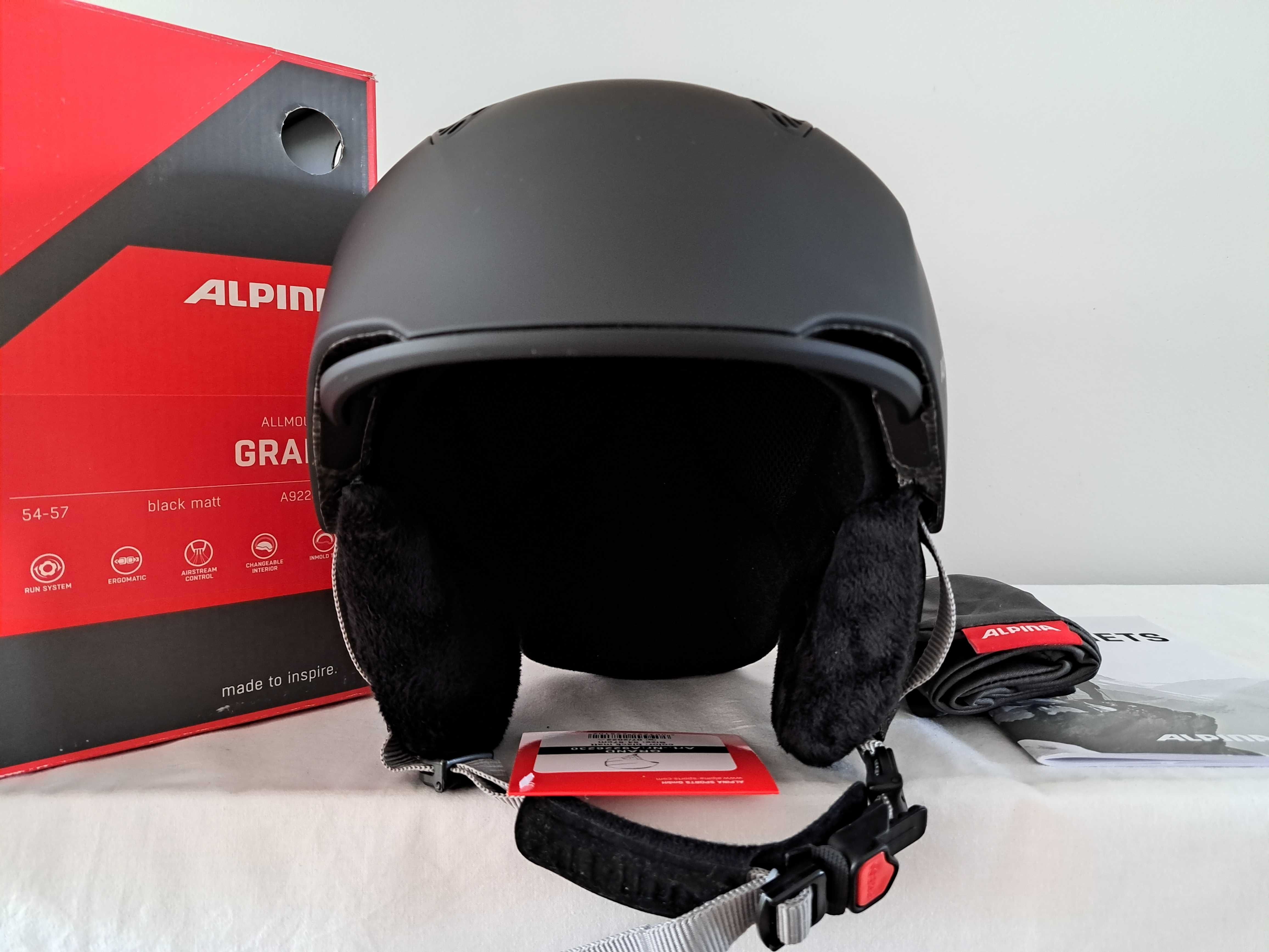 Kask narciarski Alpina Grand All Mountain Black Matt M 54-57cm