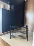 Półka na buty metalowa loft czarna