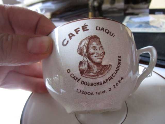 Rara chávena antiga Fábrica Loiças de  Sacavém Café Daqui