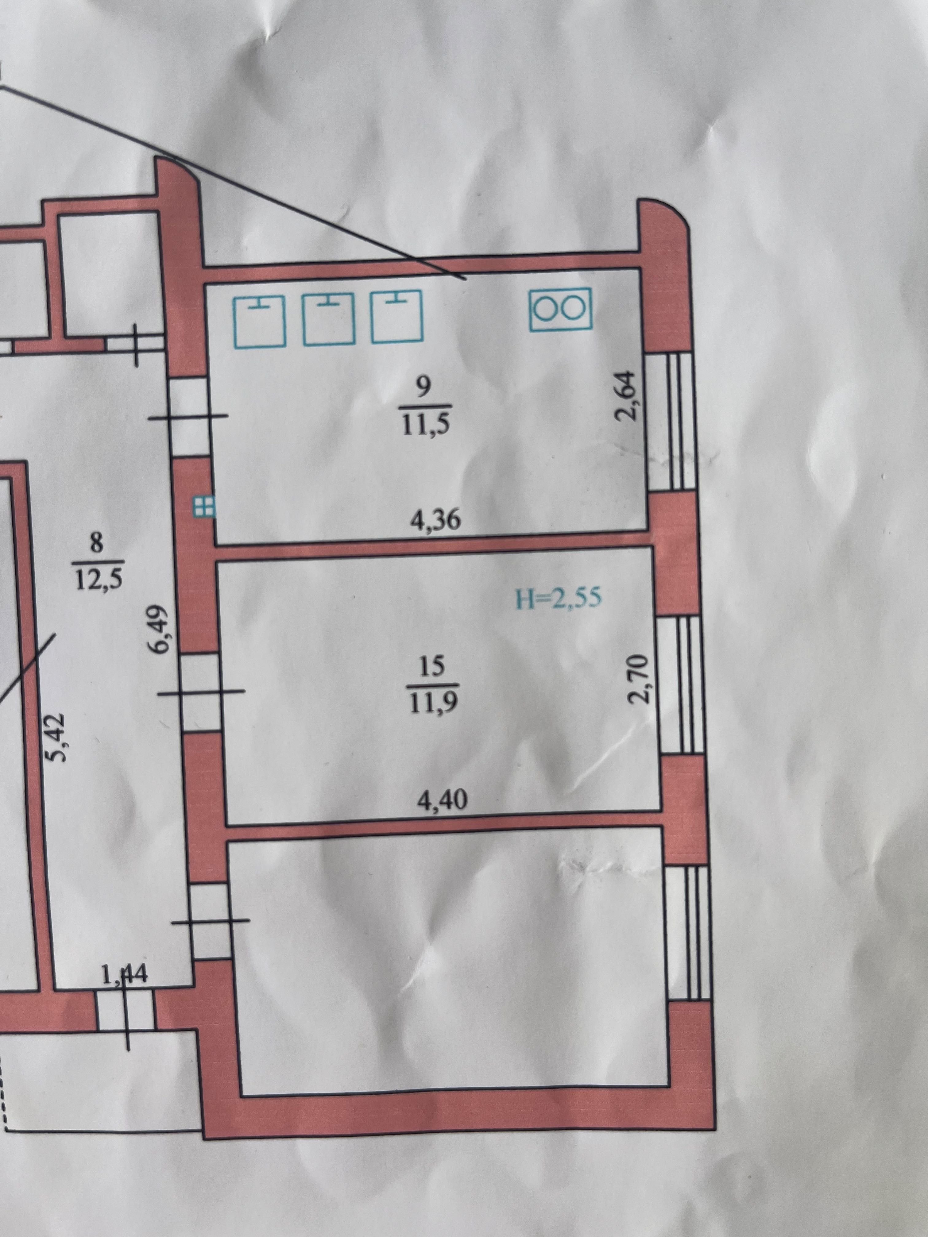 Продам кімнату у 2-х кім. кв.