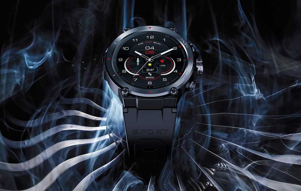 Smartwatch Zeblaze Stratos 2 GPS Czarny Męski AMOLED Menu PL