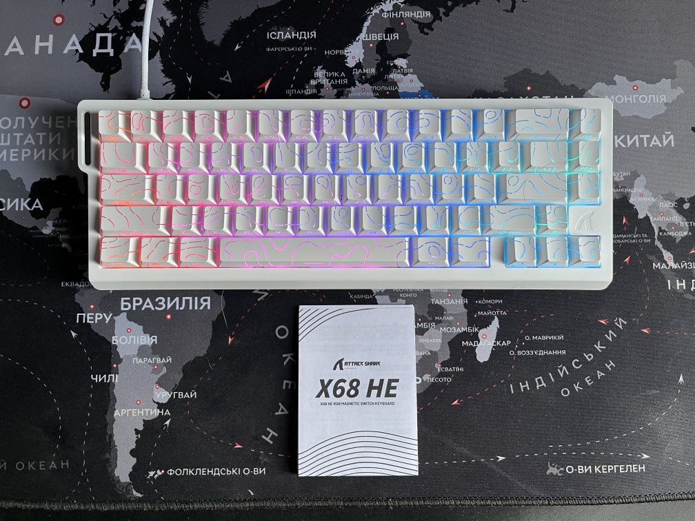 Нова клавіатура ATTACK SHARK X68HE ( магнітна клавіатура )