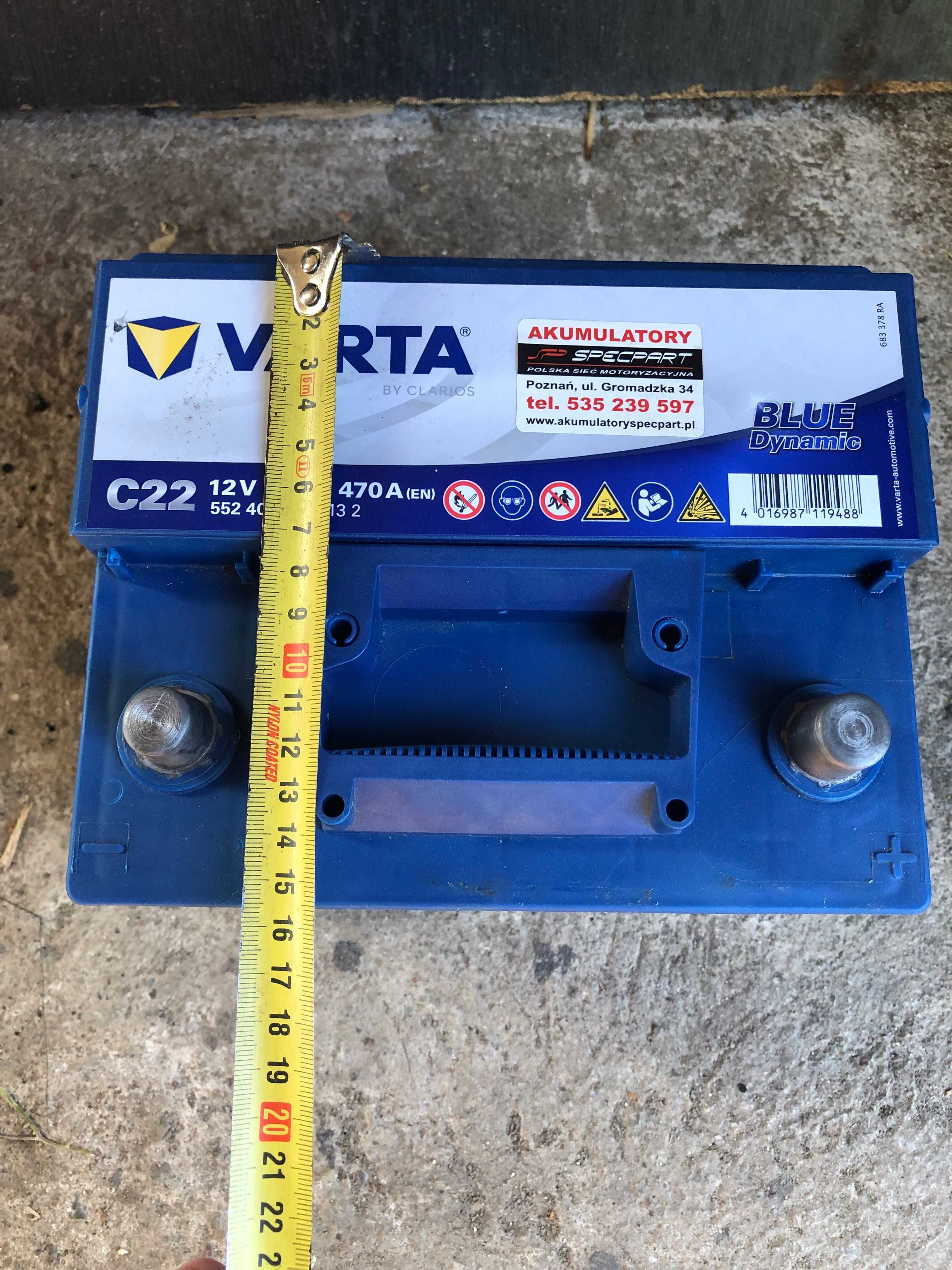 Akumulator VARTA Blue Dynamic C22 52Ah 470A Gwarancja 1 rok