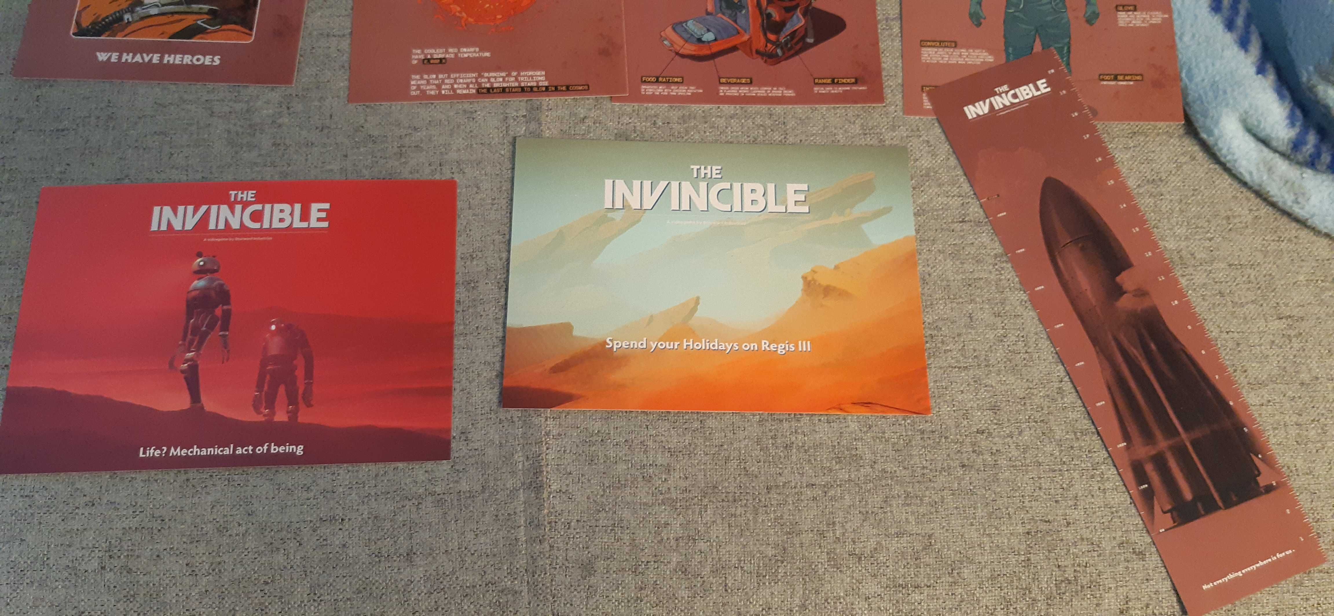 zestaw 61 karki pocztowe arty z gry the invincible , zakładka  gratis