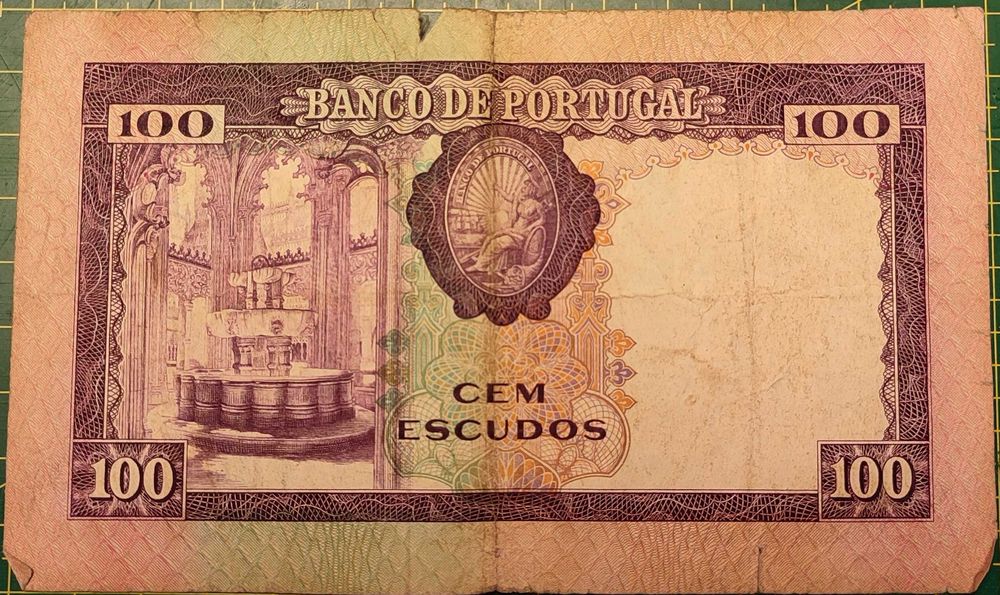 Nota 100 Escudos – Portugal – 19 Dez 1961 (Pedro Nunes)