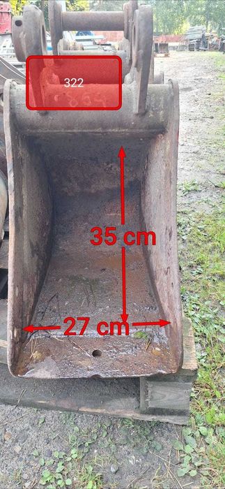 Łyżka do koparki 27cm fi 35mm minikoparka fi35 mm mini koparka