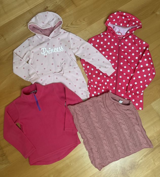 Odzież dziewczęca 4szt.-128cm+gratis