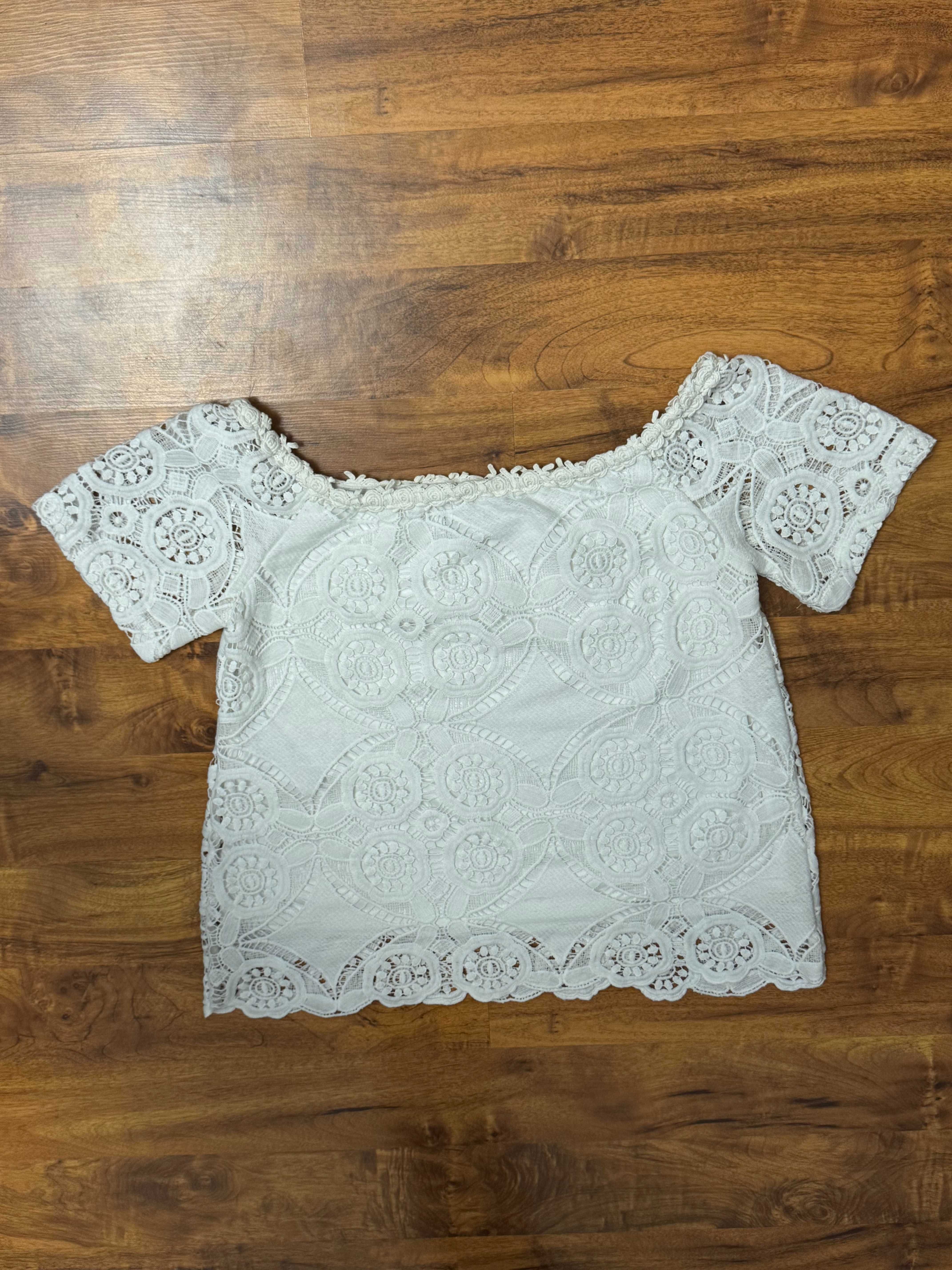 Koronkowa biała bluzka bluzeczka Vila Clothes L 40