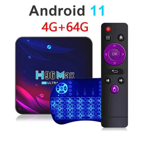 H96 MAX V11 4/64 Гб Android 11 Смарт ТВ Приставка Smart TV Box Т2